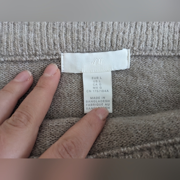 Beige Off-Shoulder Sweater - Picture 3 of 7